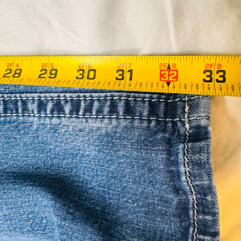 Miss Me Boot Cut Blue Jeans size 33 with Black Details - Picture 13 of 13